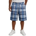 thumbnail image 3 of Delconic Men Retro Tartan Plaid Quick Dry Knee Length Casual Shorts Elastic Drawstring Waist Side Pockets Loose Fit Short Pants For Summer Beach Gym Hiking Daily Blue M, 3 of 5