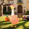 thumbnail image 6 of Yakvarog Eye-Catching Halloween Goose Outfit, Easy to Put On, 23" High Cement or Plastic Goose Costume for Outdoor Halloween Decor, Party, Lawn, Porch, Fall Decor, 6 of 9