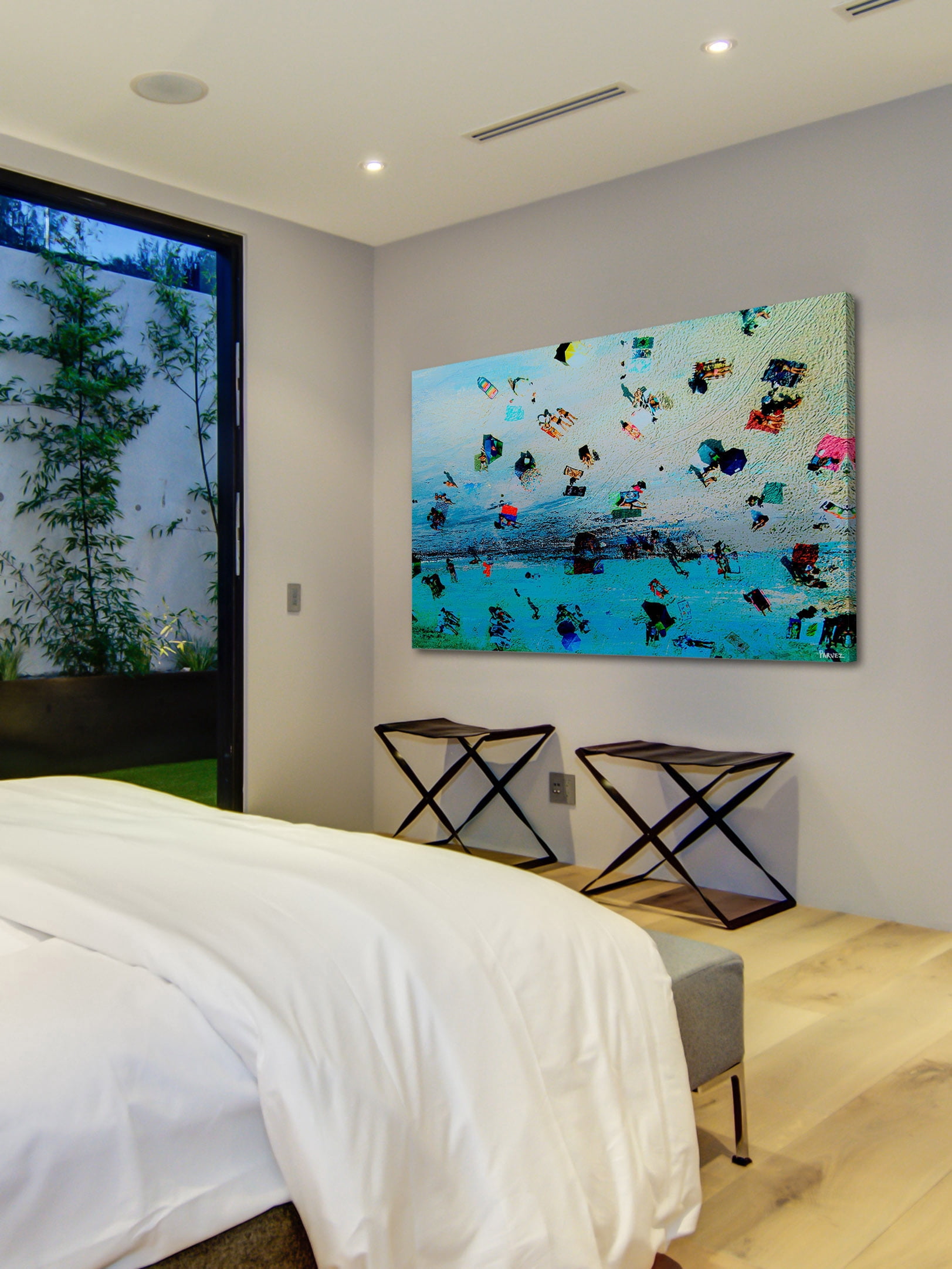 "Beach at Dusk" Painting Print on Wrapped Canvas