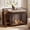 Black+Walnut, variant on Advwin 37" Loft-Style Dog Crate Furniture with Stairs & Storage Shelves, Heavy Duty Wooden Indoor Dog Kennel with Lockable Door & Wheels, Detachable Pet Cage for Small & Medium Dogs, Black+Walnut