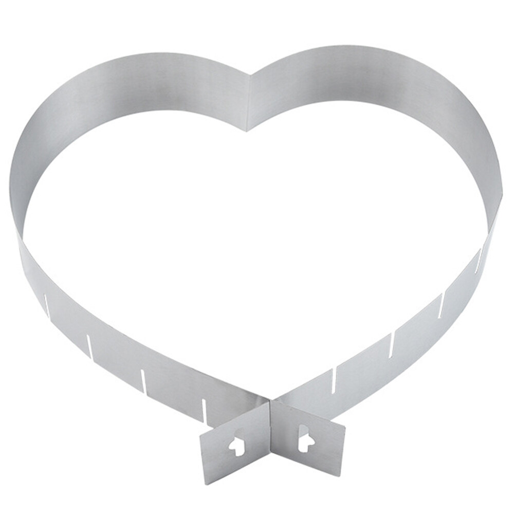 Adjustable Cake Ring Heartshaped Cake Circle Stainless Steel Cake