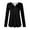 Black, variant on EDFBUYKRS Womens Tops Dressy Casual Pleated Blouses V Neck Long Sleeve Shirts Fall Tunic Tops M