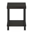 thumbnail image 2 of Furinno Turn-N-Tube Classic 2-Tier End Table, Side Table with Casters, Espresso/Black, 2 of 6