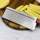 thumbnail image 5 of Aparatos de cocina, Accesorios de cocina, Utensilios de cocina, Utensilios de cocina, Cuchillo para papas fritas de acero inoxidable con mango de madera, Utensilio moderno para papas fritas, Rebanador, 5 of 6