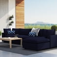 thumbnail image 3 of Commix 5-Piece Sunbrella Outdoor Patio Sectional Sofa-EEI-5584, 3 of 12