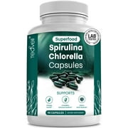 Organic Spirulina and Chlorella Capsules ?Organic Chlorophyll & Blue Green Algae to Support Powerful Detox, Energy & A Healthy Immune System? 3X More Chlorella Spirulina Powder / Serving ? 90 Pills