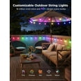 thumbnail image 4 of Govee Smart Outdoor String Lights 2, 96ft,RGBIC, Dimmable Warm White, 47 Scenes, IP65, Alexa,App Control, 4 of 9