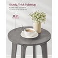 thumbnail image 4 of Round End Table Farmhouse Small Side Table Living Room Corner Table Drink Table Smoky Gray, 4 of 8
