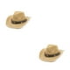 thumbnail image 4 of Sombrero de paja Minnieouse de vaquero protección solar ala ancha Negro, 4 of 6