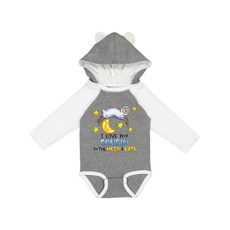 

Inktastic I Love my Cousin to the Moon and Back Cute Sheep Gift Baby Boy or Baby Girl Long Sleeve Bodysuit