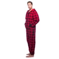 thumbnail image 2 of 6436-10492-S #FollowMe Jumpsuit Adult Bodysuit Pajamas (Red - Buffalo Plaid, Medium), 2 of 4