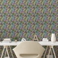 thumbnail image 2 of Ambesonne Floral Peel & Stick Wallpaper for Home, Jungle Leafy Pattern Print, 13"x72", Lilac Pale Khaki and Seafoam, 2 of 5