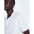 thumbnail image 4 of Free Assembly Men's Textured Stripe Polo Sweater with Short Sleeves, Sizes S-3XL, 4 of 6