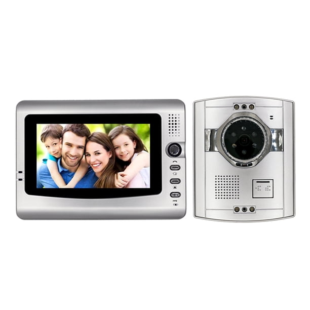 Timbre visual,Sistema de videoportero con cable de 7 "Timbre de intercomunicador visual con monitor interior Meterk Timbre visual