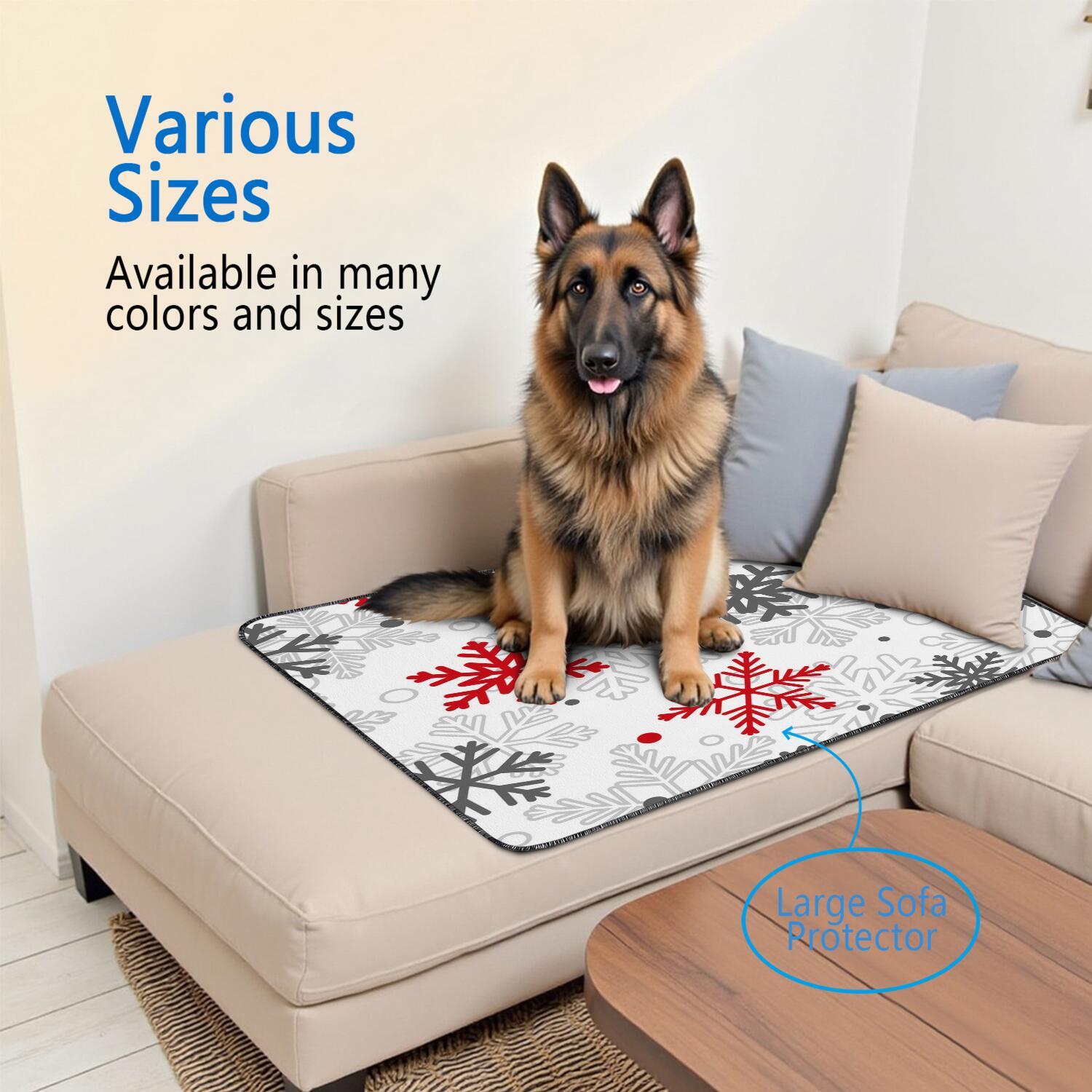 Festive 35" x 41" Reusable Puppy Pads 2-Pack, Christmas Themed Washable Dog Potty Training Mats, Highly Absorbent Pet Mat for Crate Bottoms and Living Areas