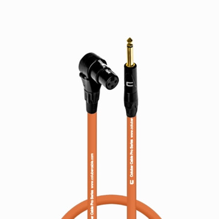 Coluber Cable Balanced - Right Angle XLR Female to 1/4" TS Male 3-Pin Cable