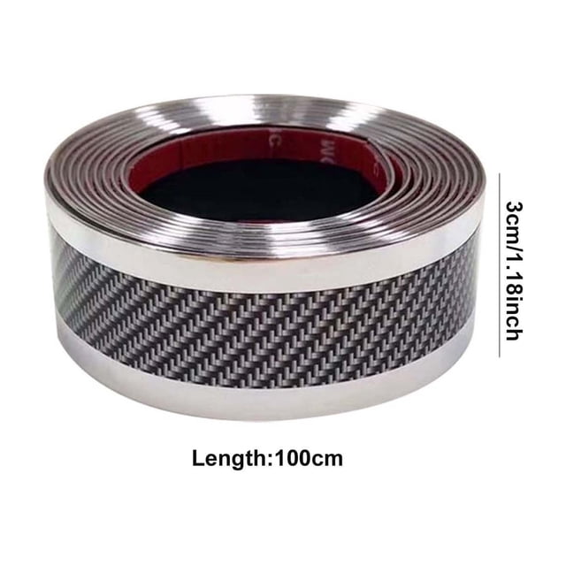 Vwrxbz Car Sticker Carbon Fiber Rubber DIY Door Sill Protector Guard Strip for Scratch Protection