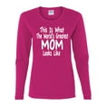 thumbnail image 2 of World's Greatest Mom Looks Like Mother's Day Womens Graphic Long Sleeve T-Shirt, Fuschia, Medium, 2 of 3