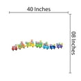 thumbnail image 3 of KIDS ROOM - Home Nursery Multicolored Kids Toys Décor Sticker Alphabet Letter Cubes Train Design Removable Kids Bedroom Playroom Wall Decal 40" x 8", 3 of 5