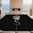 thumbnail image 2 of Design&I 8'x10' Washable Area Rug Snake Animal Print Minimalist Serpent With Clean Modern Accents for Dining Room, Large Office, Lounge, Snag-Free, 2 of 7