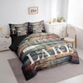 thumbnail image 3 of Homewish Lake House 7-Piece Twin Bedding Sets,Old Barn Door Bedding Comforter Set,Rustic Farmhouse Cabin Sheet Sets For Boys Kids,Microfiber Bedroom Decor Reversible, 3 of 8