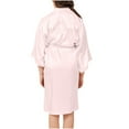 thumbnail image 3 of Mikilon Girl's Silky Satin Solid Color Short Robe for Wedding Birthday Party Spa for 2-14 Years Kids, 3 of 3
