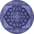 thumbnail image 1 of Ahgly Company Indoor Round Medallion Blue Traditional Area Rugs, 7' Round, 1 of 4