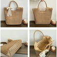 thumbnail image 2 of CoCopeaunts Women Straw Bags Summer Large Beach Tote Bag Handmade Woven Shoulder Bag Handbag for Daily Travel Vacation, 2 of 5