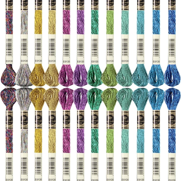 Hilo de bordar WILLBOND, hilo metálico, 24 unidades (clásico)