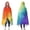 Rainbow Tie Dye-1, variant on Wearable Blanket,Colorful Tie Dye Wave Pattern Hooded Wearable Flannel Blanket for Adults & Teens,Winter Poncho Shawl Wrap Cape Cozy Anti-Pill,50"x60"