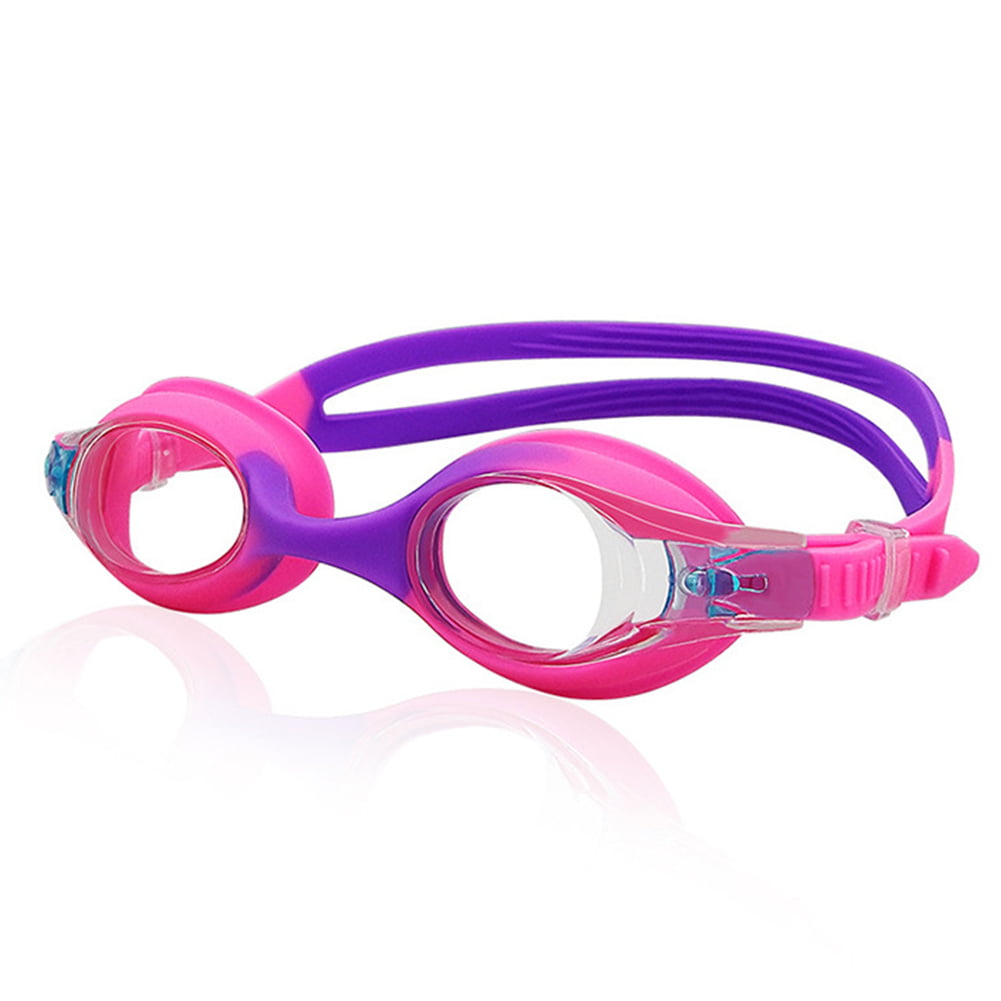 Green/Pink Kids Anti-Fog Adjustable Childrens Swimming Goggles 0-6yrs UV. 