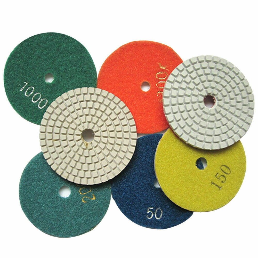 Details about   Diamond Polishing 5 Inch Pads Wet Dry Sanding Disc Marble Concrete Granite Glass 