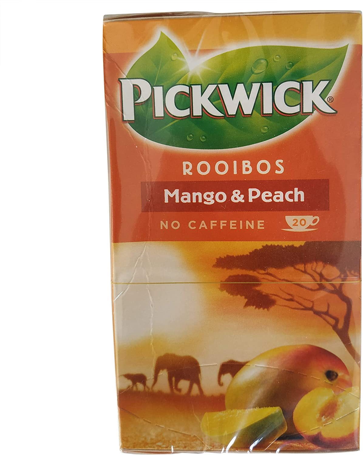 Pickwick Rooibos Tea, Mango & Peach 20 Bags 1 Box