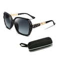 thumbnail image 1 of Gafas de sol polarizadas cuadradas de gran tamaño para mujer, modernas, con montura brillante, para conducir al aire libre, con protección UV, 1 of 6
