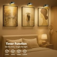 thumbnail image 7 of Behome 3 Pack Picture Lights, Magnetic Battery Operated Painting Light with 3 Color Temperatures and 5 Brightness, Remote Dimmable Timer Picture Frame Light for Art Painting, Art Display, 7 of 7