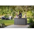 thumbnail image 4 of Keter Darwin 150 Gallon Durable Resin Outdoor Deck Box Storage Organization, Graphite, 4 of 8