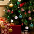 thumbnail image 4 of Christmas Tree Ornaments Set 46 pcs 6 cm Alien Painted Glass Ball Decorations for Holiday Tree Display, 4 of 9