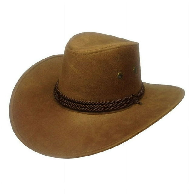 Chapeau de Cowboy Trilby Style Cowboy à Large Bord Réglable Accessoire de Costume Jazz pour Équitation