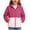 01 Hot Pink, variant on Girls Zip Up Summer Thin Sun Shirt Color Block Loose UPF50+ Lightweight Sun Protection Jackets for 5-15 Years