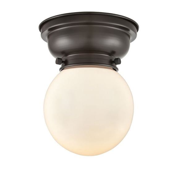 623-1F-OB-G201-6-Innovations Lighting-Beacon - 1 Light Flush Mount In Industrial Style-7.15 Inches Tall and 6.25 Inches Wide-Oil Rubbed Bronze