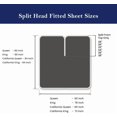 thumbnail image 2 of Top Split King Sheets Sets For Adjustable Bed - Split Down 36" from The top Split Head King Size Fits 25-30" Deep Pocket, 1000-TC Egyptian Cotton (Solid, Dark Gray), 2 of 4