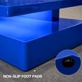 thumbnail image 3 of ARICOEASY Modern LED Coffee Table, 2 Tiers Rectangle Center Table, Blue, 3 of 7