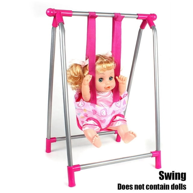 Ensemble de Meubles de Simulation pour Maison de Jeu pour Enfants, Poupée Bébé Nourrisson, Lit Balançoire, Neuf