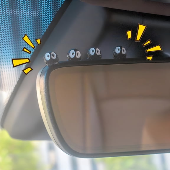XIBUFE 20 Pcs Cute Soot Sprite Car Decor Rearview Mirror Accessories - Cute Decor for Car Home and Office Gifts