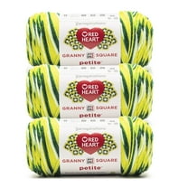 Red Heart® All In One Granny Square Petite™ #4 Worsted (Medium) Acrylic Yarn, Sweet pad 8.8oz/250g 440 Yards (3 Pack)