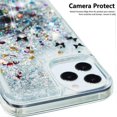 thumbnail image 5 of Funda para iPhone 12 (6,1 pulgadas), TPU suave transparente, diseño elegante con corazones, purpurina, arena movediza brillante, funda líquida fluida, 5 of 5