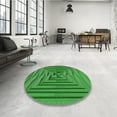 thumbnail image 3 of Ahgly Company Indoor Round Patterned Green Area Rugs, 5' Round, 3 of 6