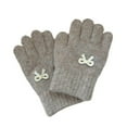 thumbnail image 2 of Sunvit-Panties Unisex Winter Knitted Gloves - Warm Cotton with Bowknot Detail, One Size Fits Most Khaki Gloves for Cold Weather Daily Wear,Size Free Size, 2 of 3