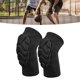 thumbnail image 5 of Rodillera de fibra de poliéster de alta elasticidad, transpirable, anticolisión, protectora, para baloncesto, deportes, color negro, 5 of 12
