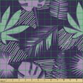 thumbnail image 2 of Ambesonne Tropical Fabric by the Yard Upholstery, Purple Exotic Jungle Art, 10 Yards, Purple and Seafoam, 2 of 5